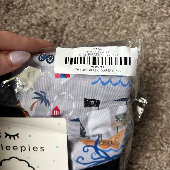 NIB Little Sleepies Pirate’s Map Cloud 50x50 - Picture 2 of 3